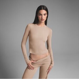 NWT Skims (B7) Cotton Rib Long Sleeve Shirt XS
